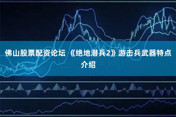 佛山股票配资论坛 《绝地潜兵2》游击兵武器特点介绍