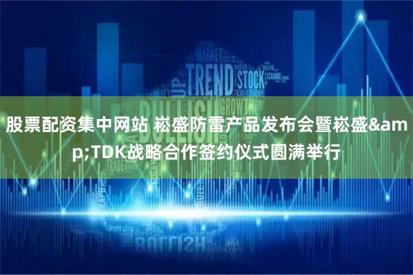 股票配资集中网站 崧盛防雷产品发布会暨崧盛&TDK战略合作签约仪式圆满举行