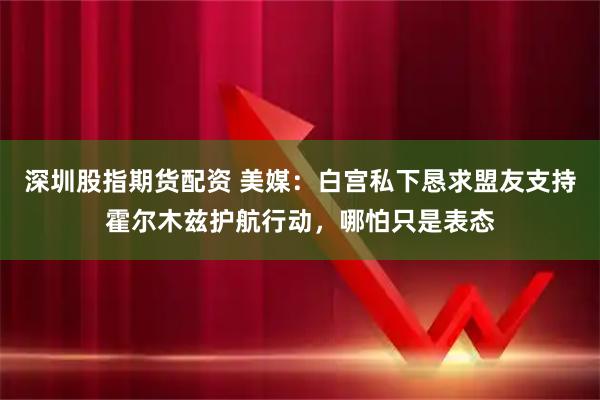 深圳股指期货配资 美媒：白宫私下恳求盟友支持霍尔木兹护航行动，哪怕只是表态